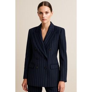 Missoni Donna Blazer Jacket 12‎ Striped Blue Double Breasted Italy Designer